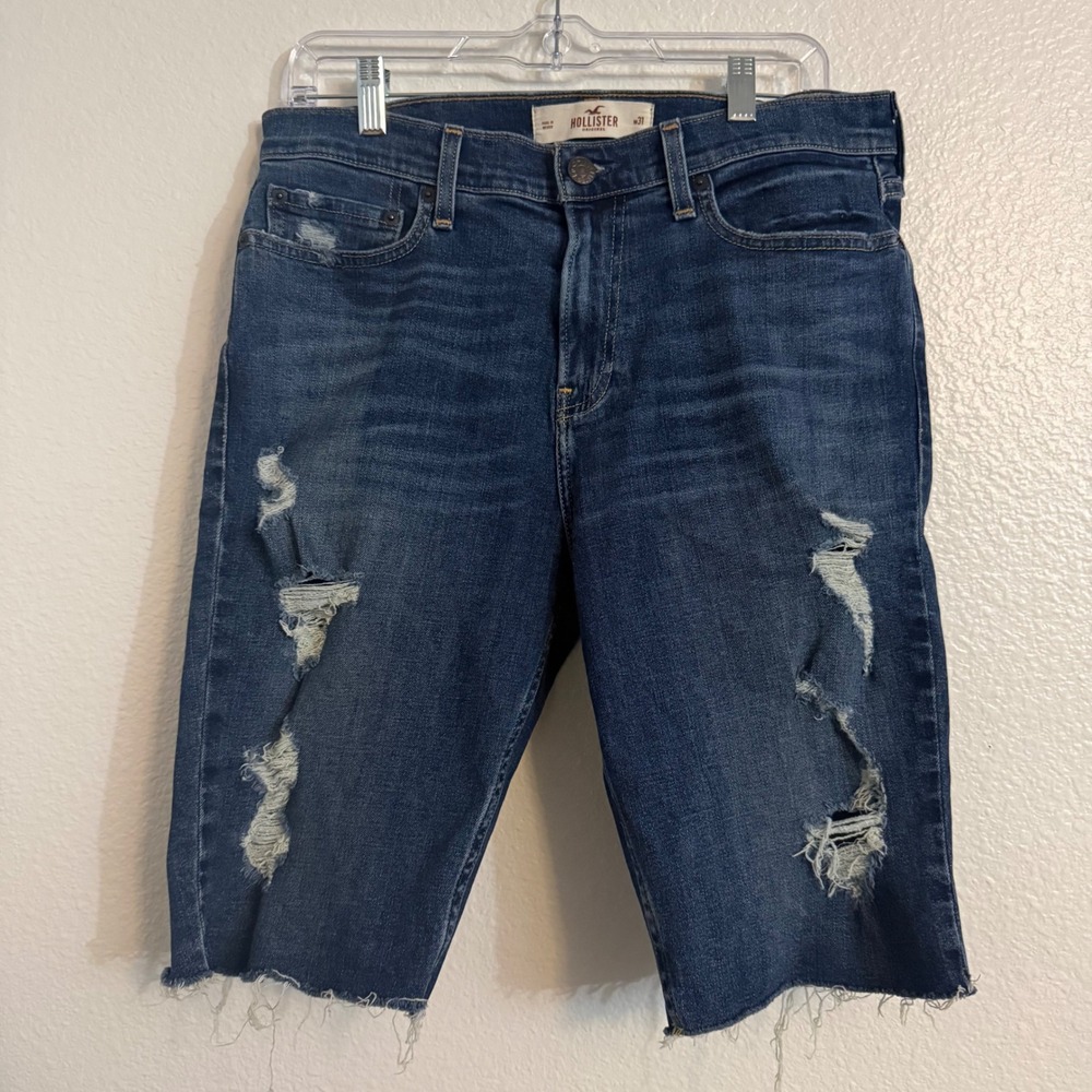 Hollister Epic Flex Distressed Ripped Denim Shorts 3H0628 Men's Size 31‎